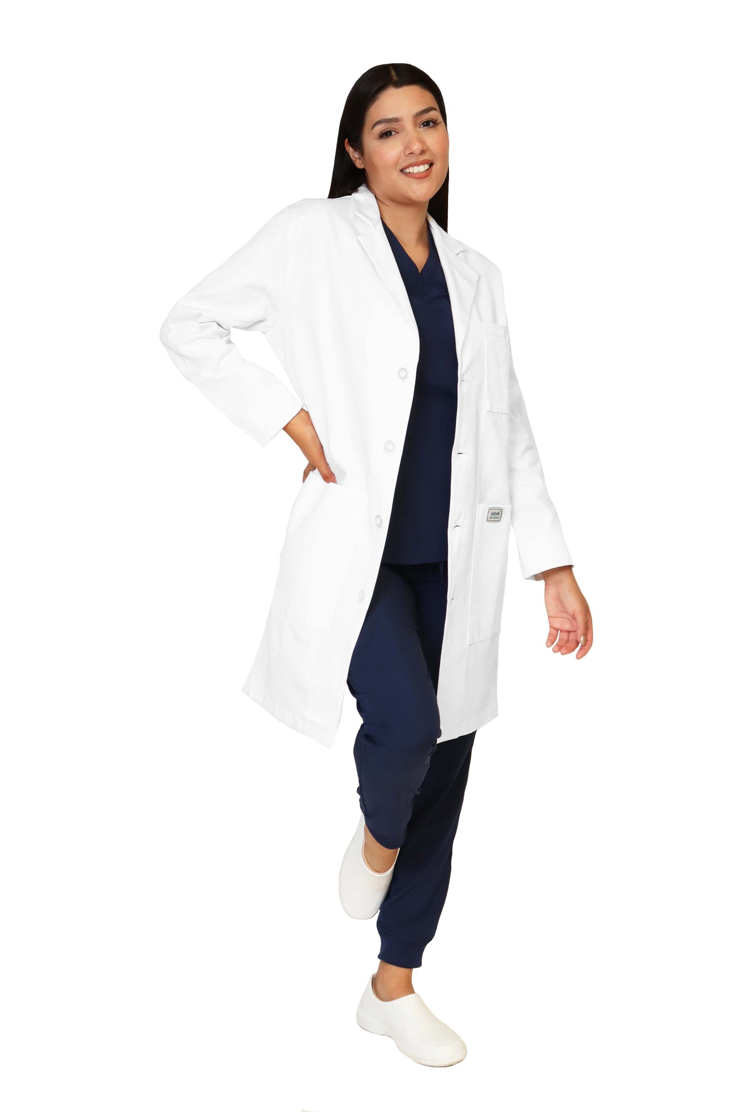 Bata Médica y de Laboratorio UNISEX con REPELENTE A FLUIDOS- TELA GABARDINA - HA-9599GR