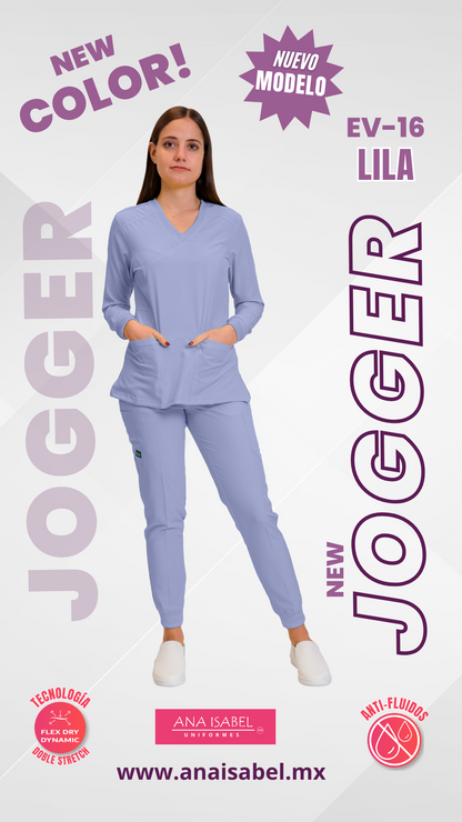 CONJUNTO EV-16 TATITA MANGA LARGA CON PANTALÓN JOGGER DAMA más COLORES