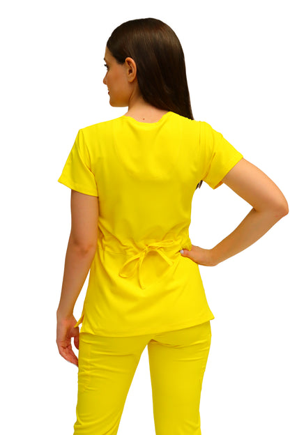 Conjunto SET Filipina y Pantalón JOGGER EV-23 Vania REPELENTE A FLUIDOS-Color YELLOW Dama-Ana Isabel Uniformes