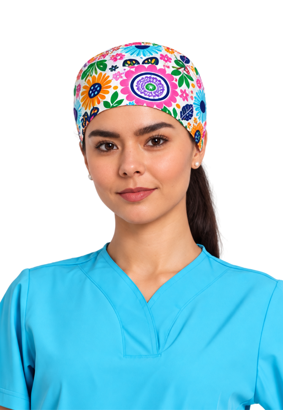 Gorro Quirúrgico Lavable TELA DOBLE STRETCH REPELENTE - UNITALLA y UNISEX COLOR ESTAMPADO 2 - JP-19