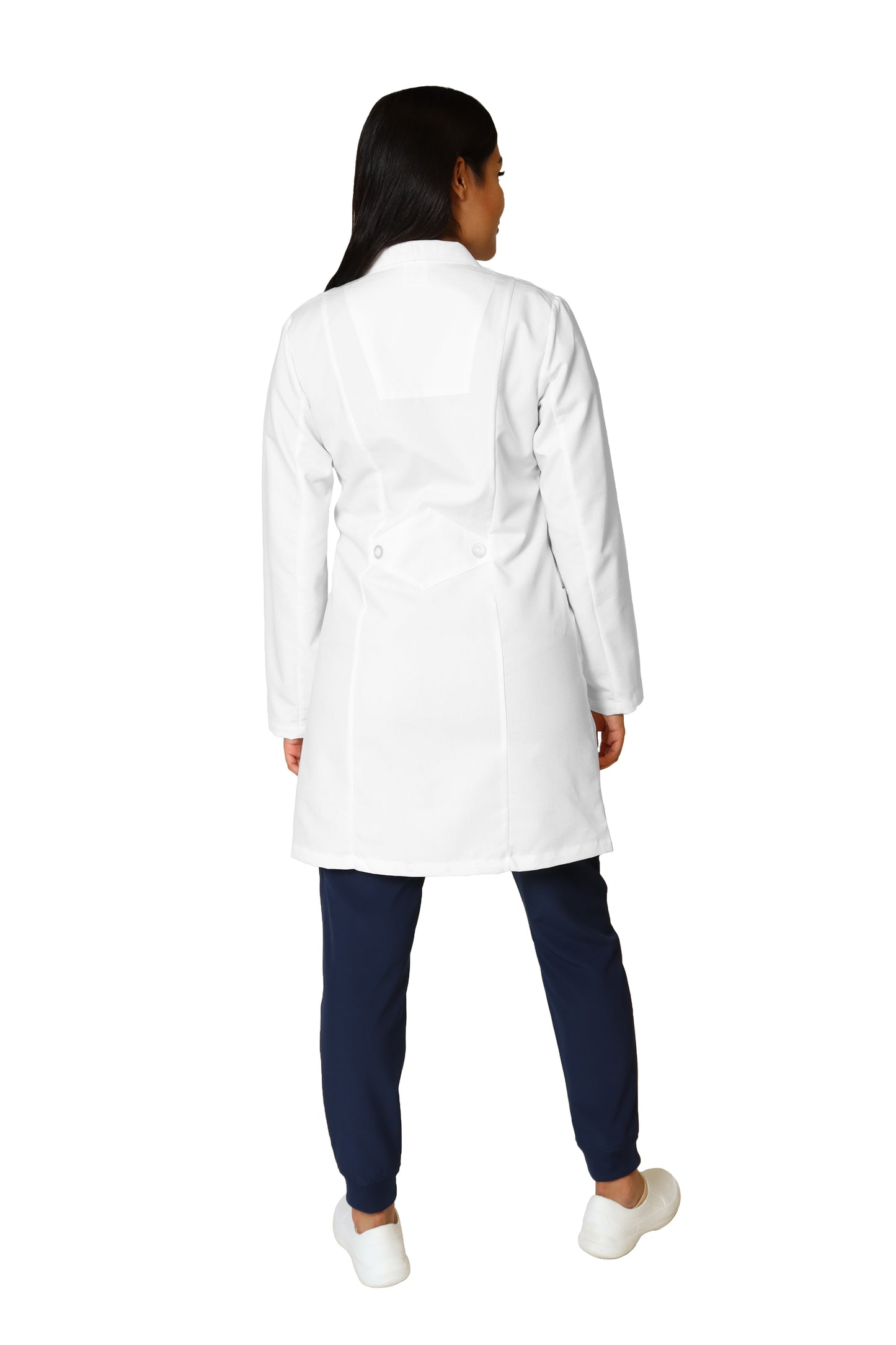 Bata Médica de Laboratorio para Dama KA-34R-ROMBO LARGA- REPELENTE A FLUIDOS- Karen Medical Fashion