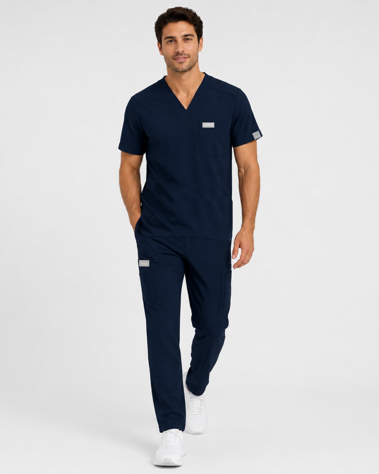 CONJUNTO LGC-02 HOMBRE - TELA TIPO LICRA - ETIQUETA GRIS CABALLERO