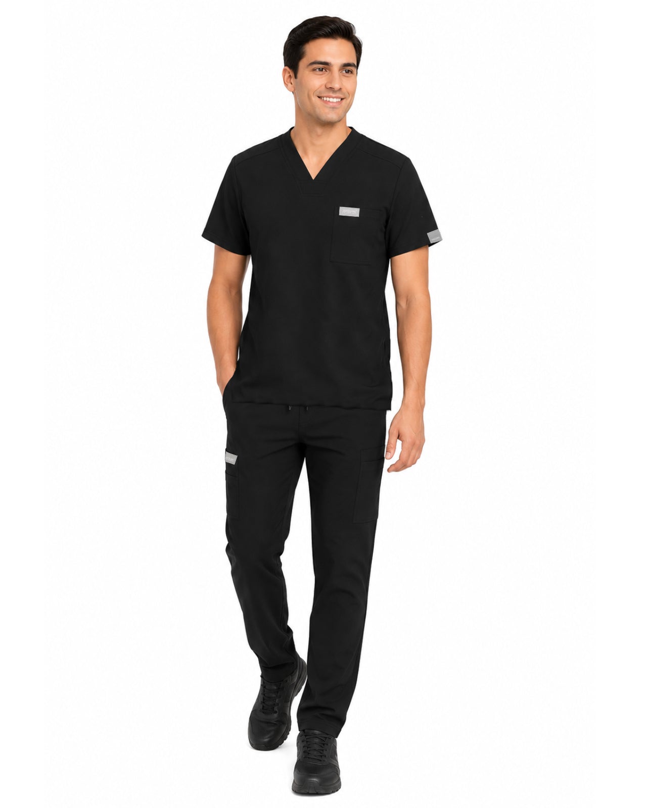 CONJUNTO LGC-02 HOMBRE - TELA TIPO LICRA - ETIQUETA GRIS CABALLERO