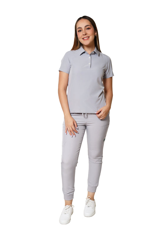 CONJUNTO PD-01 PLAYERA TIPO POLO CON PANTALÓN JOGGER DAMA
