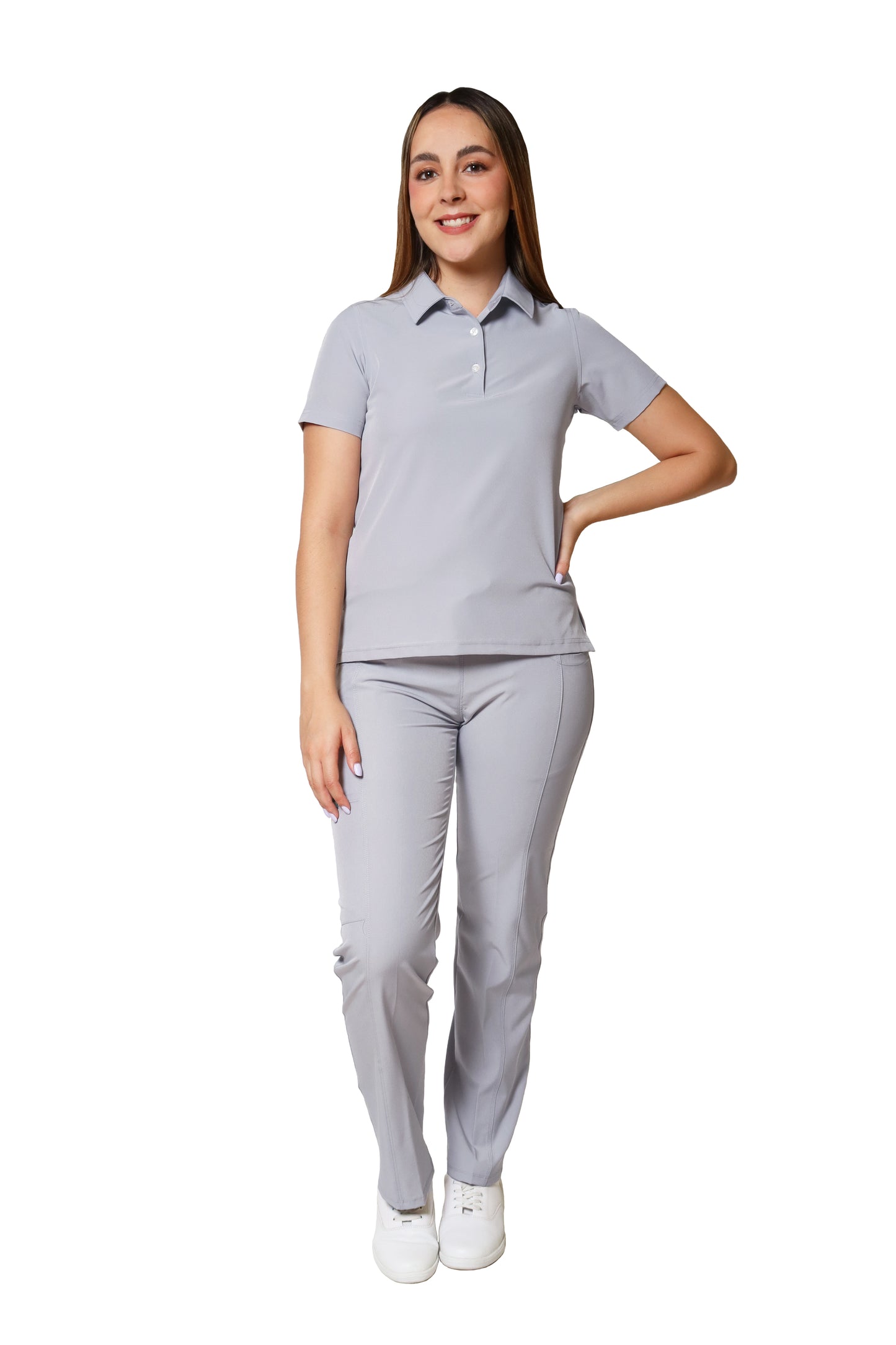 CONJUNTO PD-01 DAMA PLAYERA TIPO POLO- STRETCH REPELENTE
