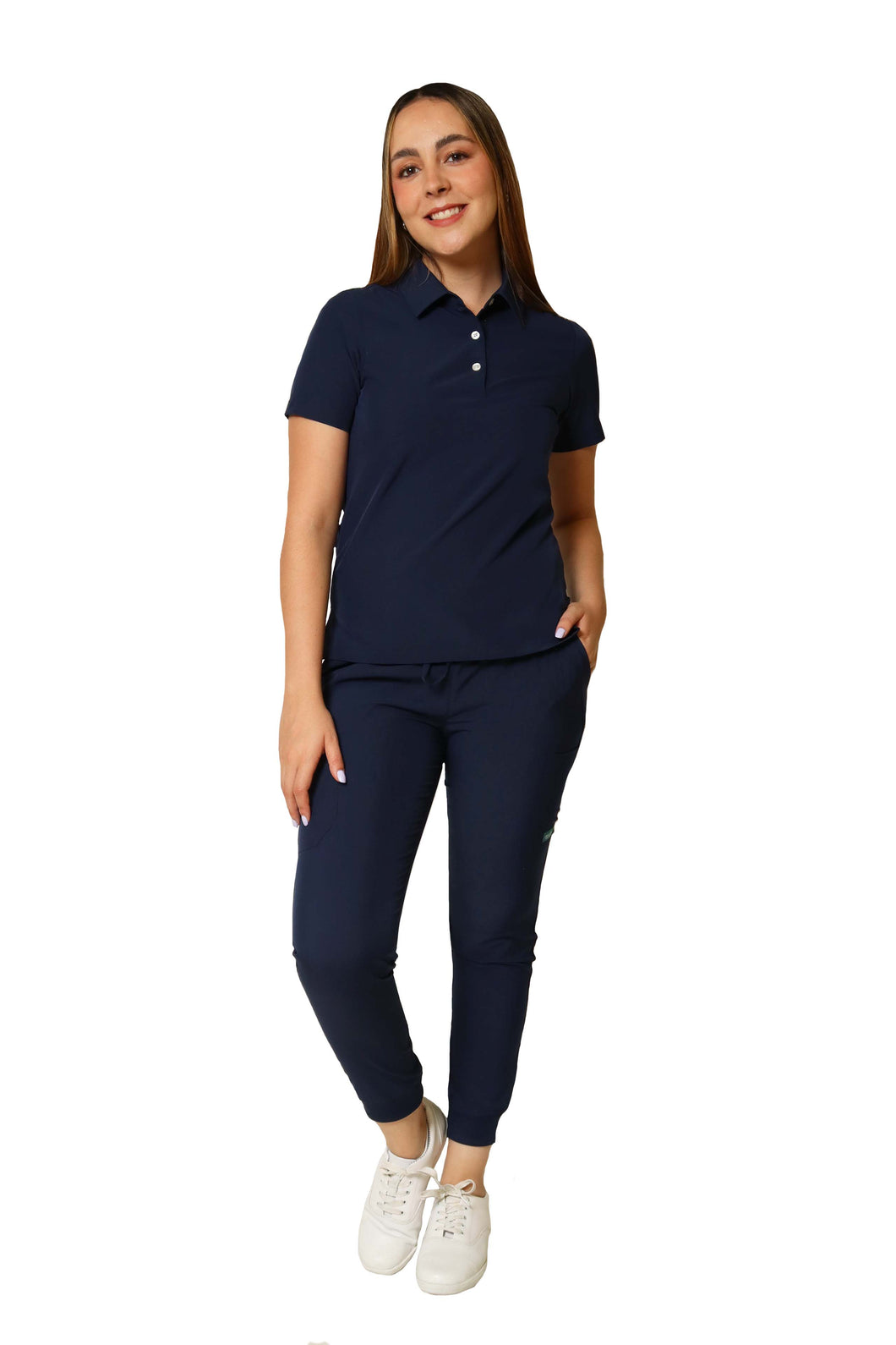 CONJUNTO PD-01 PLAYERA TIPO POLO CON PANTALÓN JOGGER DAMA