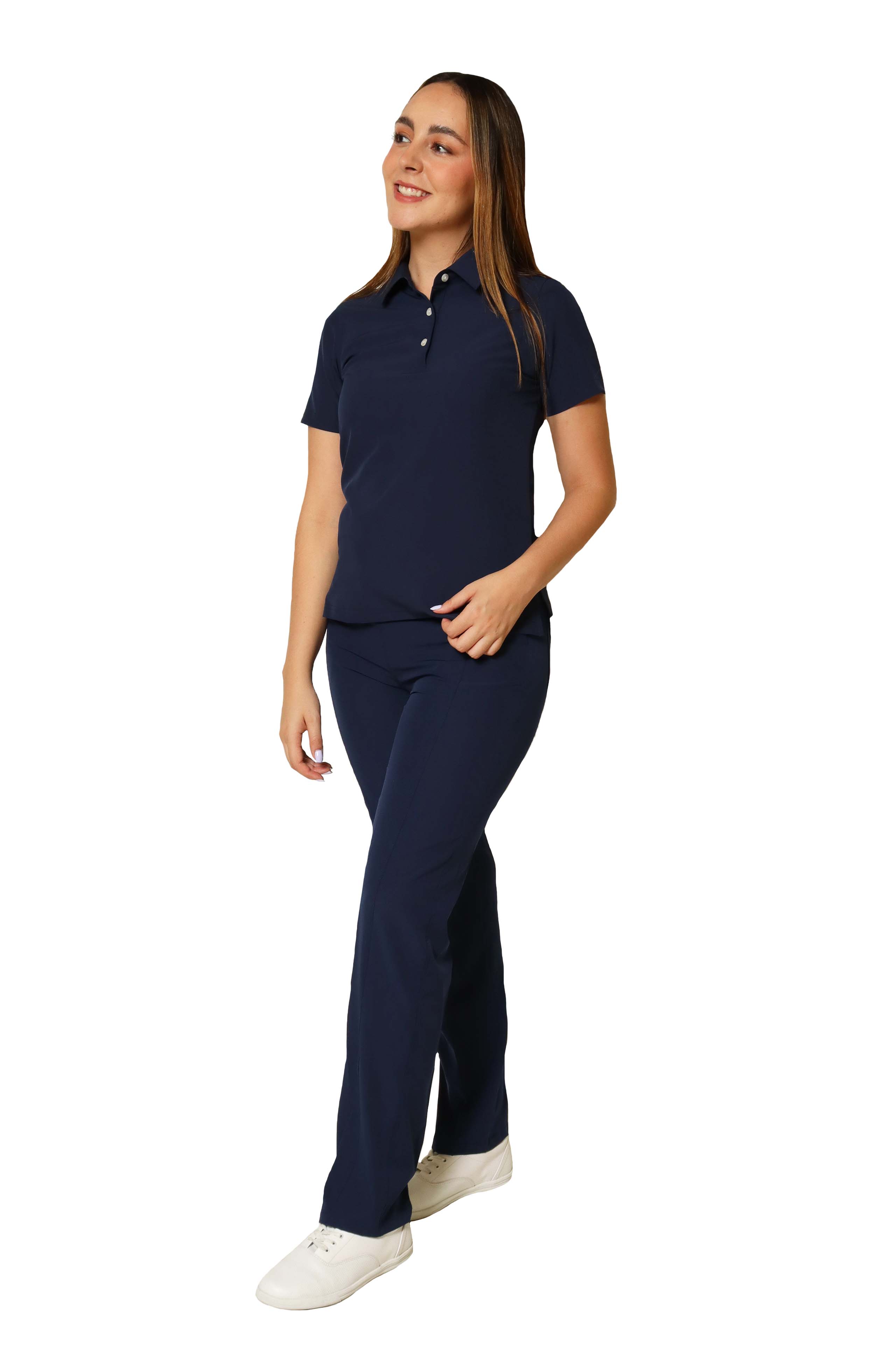 CONJUNTO PD-01 DAMA PLAYERA TIPO POLO- STRETCH REPELENTE
