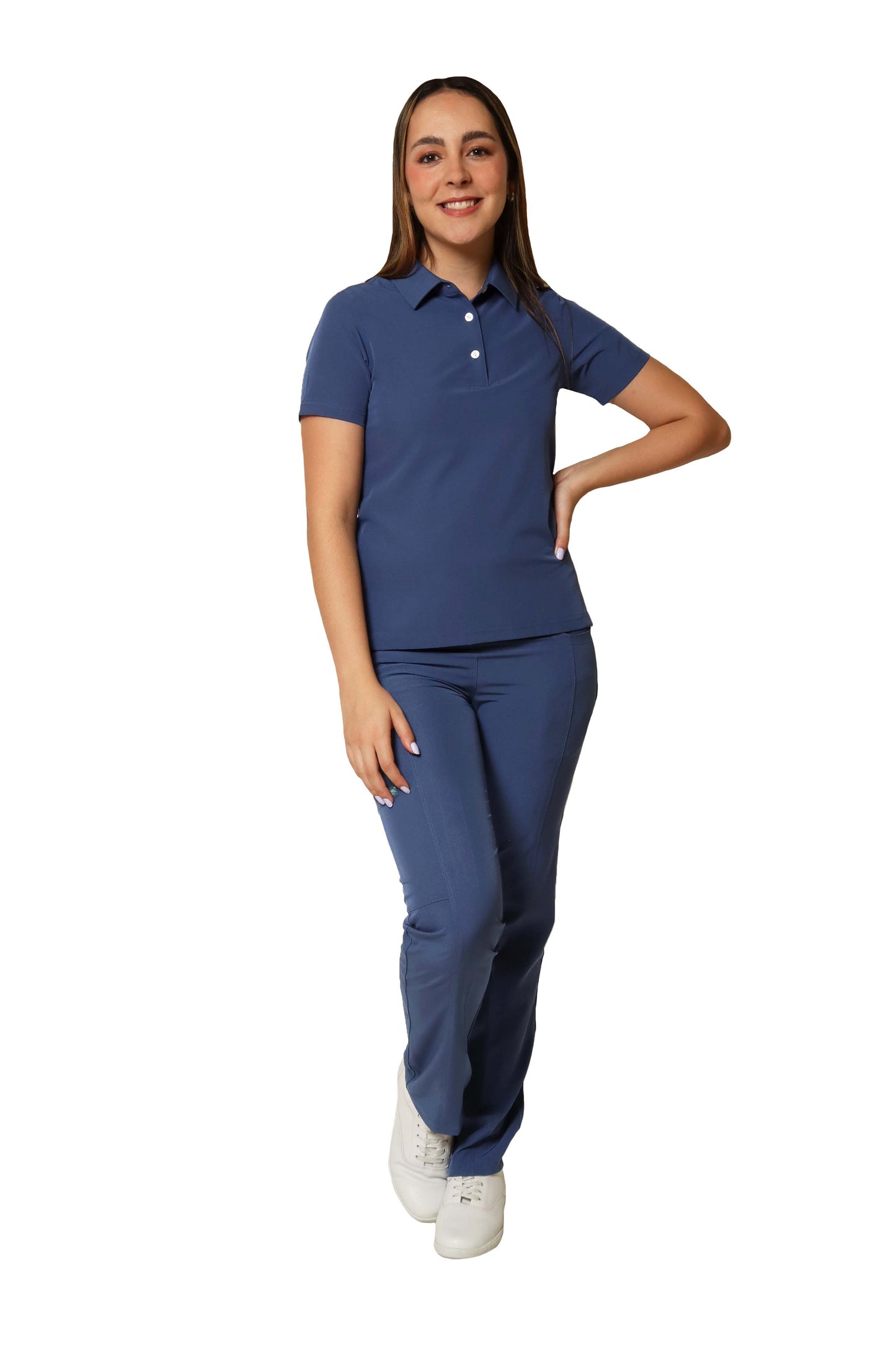 CONJUNTO PD-01 DAMA PLAYERA TIPO POLO- STRETCH REPELENTE