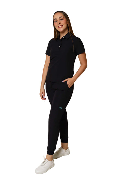 CONJUNTO PD-01 PLAYERA TIPO POLO CON PANTALÓN JOGGER DAMA