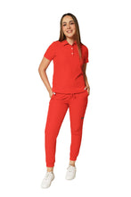 Cargar imagen en el visor de la galería, CONJUNTO PD-01 PLAYERA TIPO POLO CON PANTALÓN JOGGER DAMA
