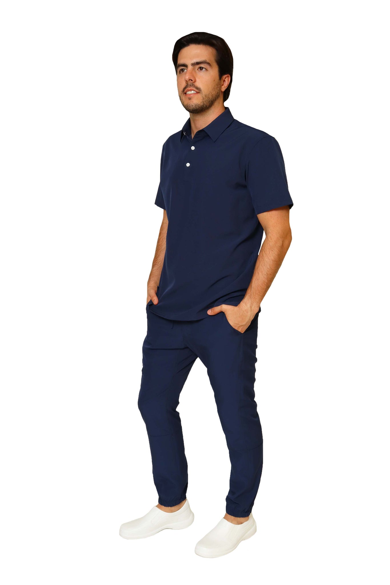 Outfit Jogger Y Camisa Playera Tipo Polo Jogger Con Camisa De