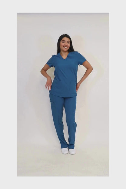 CONJUNTO EV-22 LUCY DAMA- PANTALÓN RECTO HIGH WAIST EV-145