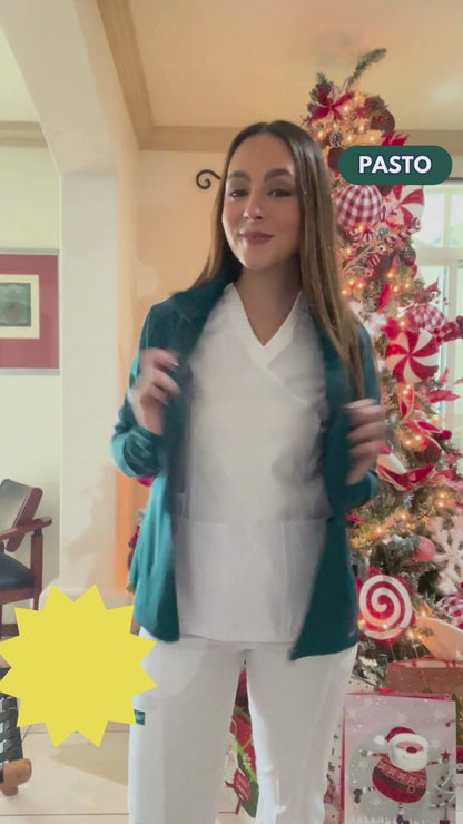 CHAMARRA FIT JACKET EXTRA GRUESA- DOBLE STRETCH CON CIERRE con REPELENTE A FLUIDOS para Dama - EV-58