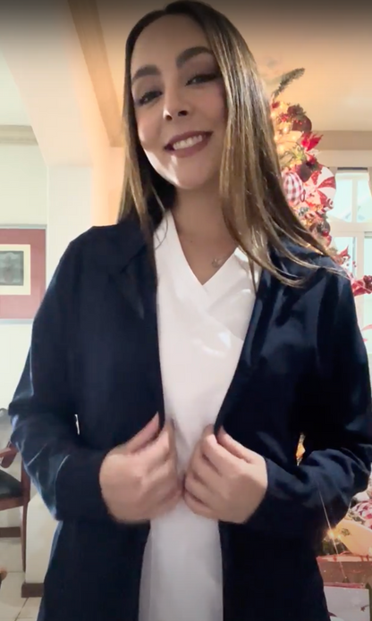 CHAMARRA FIT JACKET EXTRA GRUESA- DOBLE STRETCH CON CIERRE con REPELENTE A FLUIDOS para Dama - EV-58