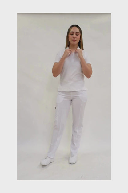 CONJUNTO PD-01 DAMA PLAYERA TIPO POLO- STRETCH REPELENTE