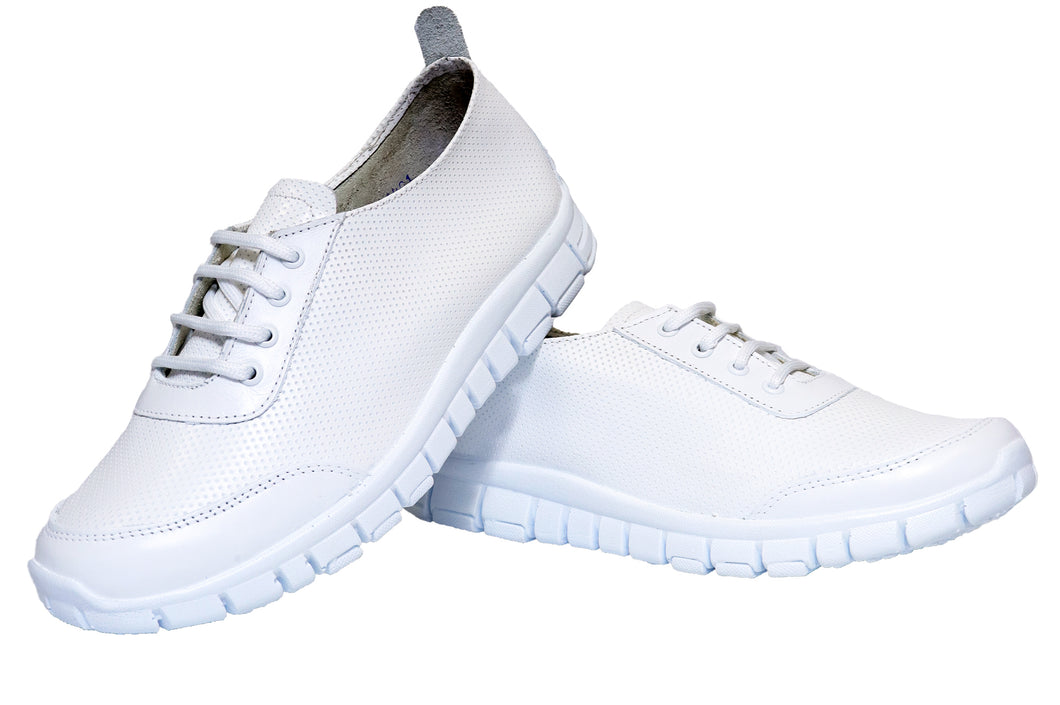 Calzado AI-3017-Zapato de Dama de PIEL tipo Tenis-Color Blanco-Ana Isabel Uniformes