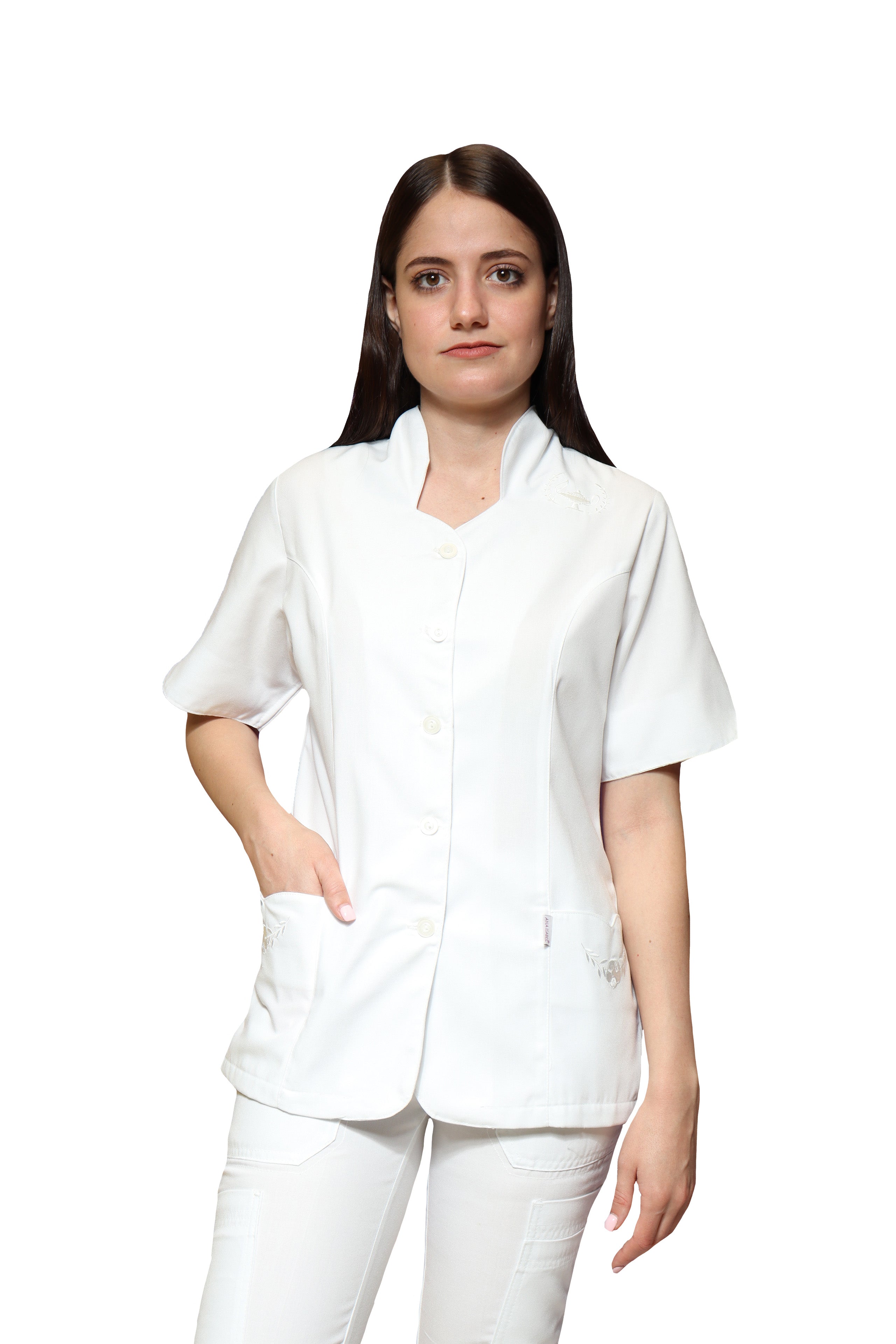 Filipinas Tops TERGALES AI-125-124-123-122-121-120-114-112-108 BLANCO ANA ISABEL UNIFORMES