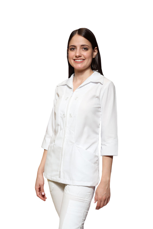 Conjunto SET TERGAL AI-124 -Color BLANCO Dama-Ana Isabel Uniformes