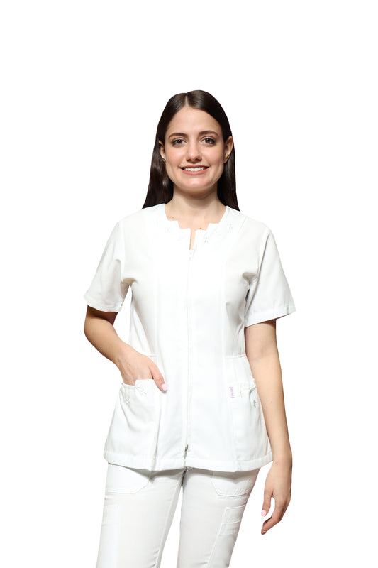 Conjunto SET TERGAL AI-125 -Color BLANCO Dama-Ana Isabel Uniformes