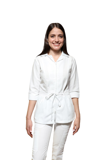 Conjunto SET TERGAL AI-152  -Color BLANCO Dama-Ana Isabel Uniformes
