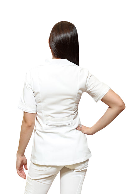 Conjunto SET TERGAL AI-162 -Color BLANCO Dama-Ana Isabel Uniformes