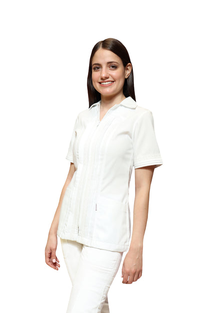 Filipina Top  AI-162 - ENCAJE  DAMA - Color BLANCO