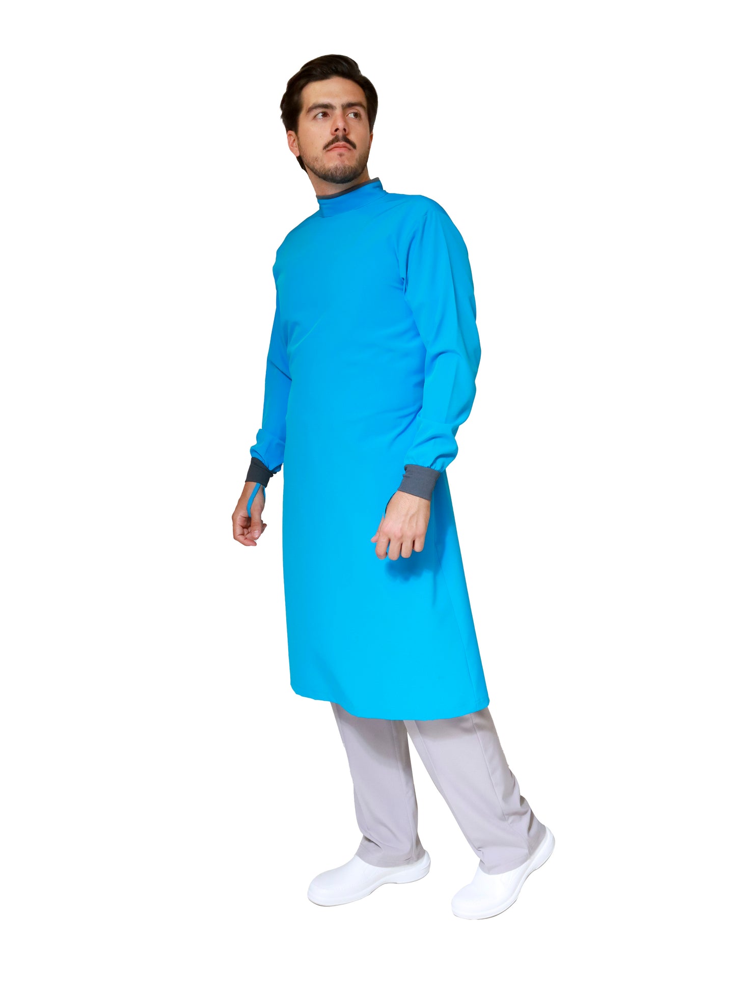 Bata Médica Quirúrgica COAT LINE de HOMBRE - DOBLE STRETCH con REPELENTE A FLUIDOS para HOMBRE - EA-08-COATLINE HOMBRE