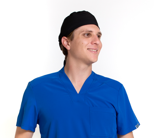 Pack de 6 Gorros Quirúrgicos Lavables UNITALLA y UNISEX COLOR NEGRO JP-19