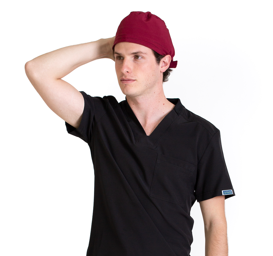 Pack de 6 Gorros Quirúrgicos Lavables UNITALLA y UNISEX COLOR VINO JP-19