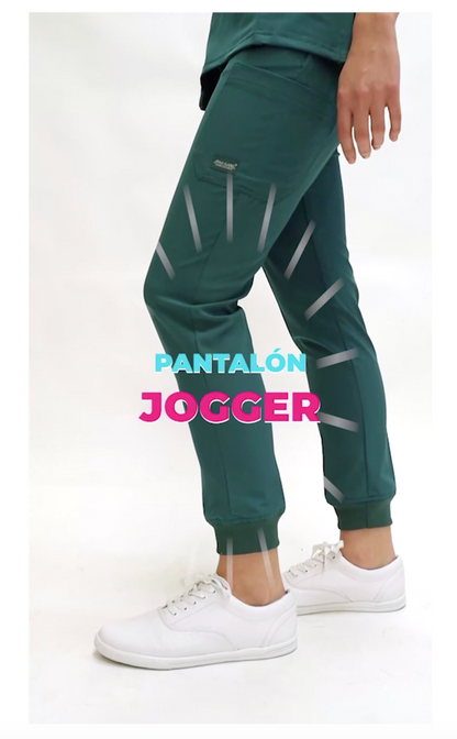 Conjunto SET Filipina y Pantalón JOGGER EV-02 Muñin REPELENTE A FLUIDOS-Color FANDANGO Dama-Ana Isabel Uniformes