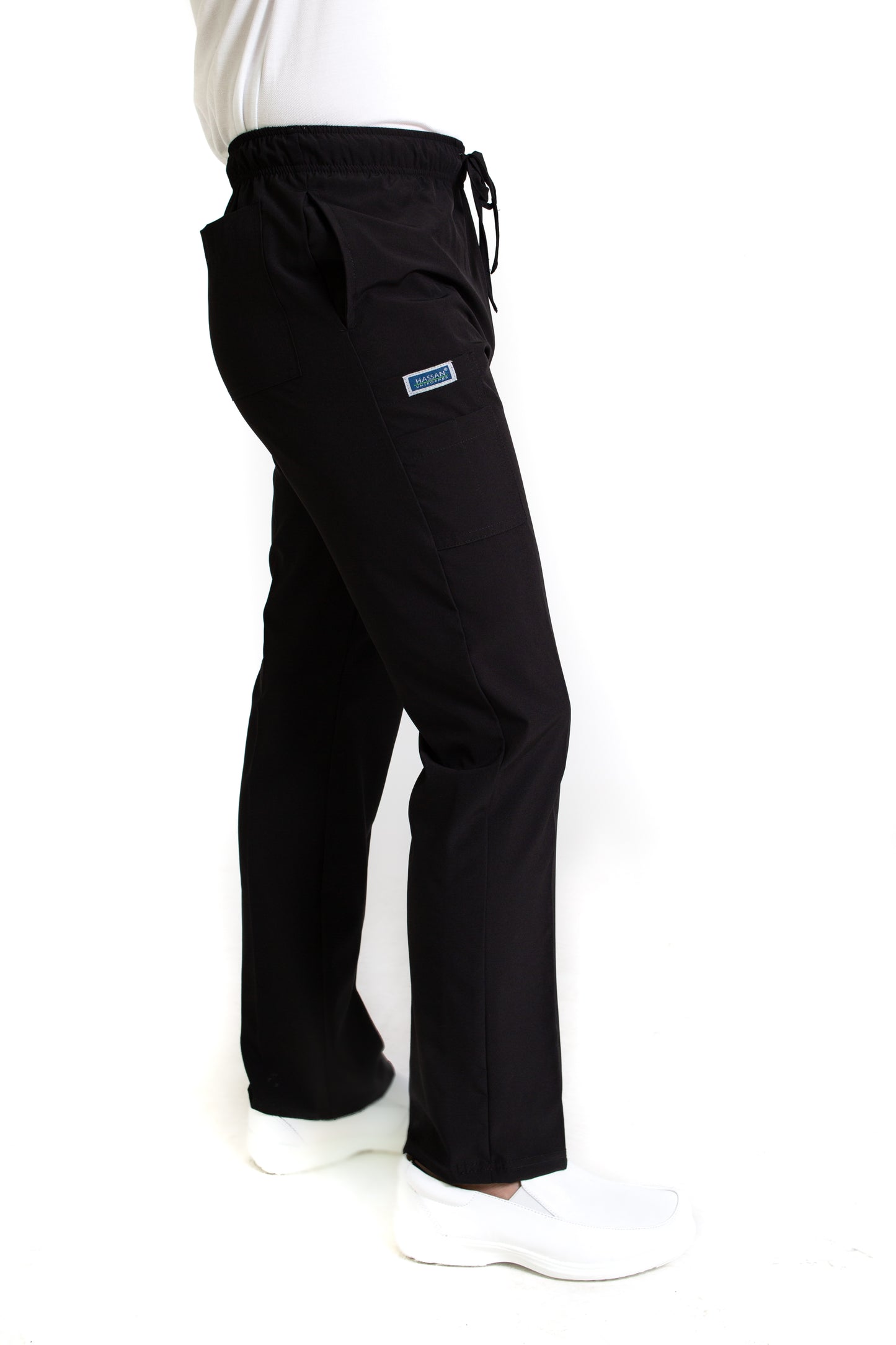 Conjunto SET Filipina y Pantalón EA-04 REPELENTE A FLUIDOS-Color NEGRO HOMBRE-HASSAN Uniformes