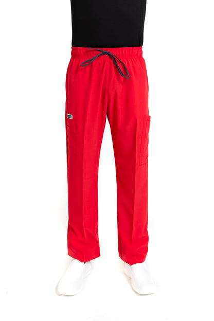 Pantalón Pant EA-02P REPELENTE A FLUIDOS-Color ROJO/PEWTER HOMBRE-HASSAN Uniformes