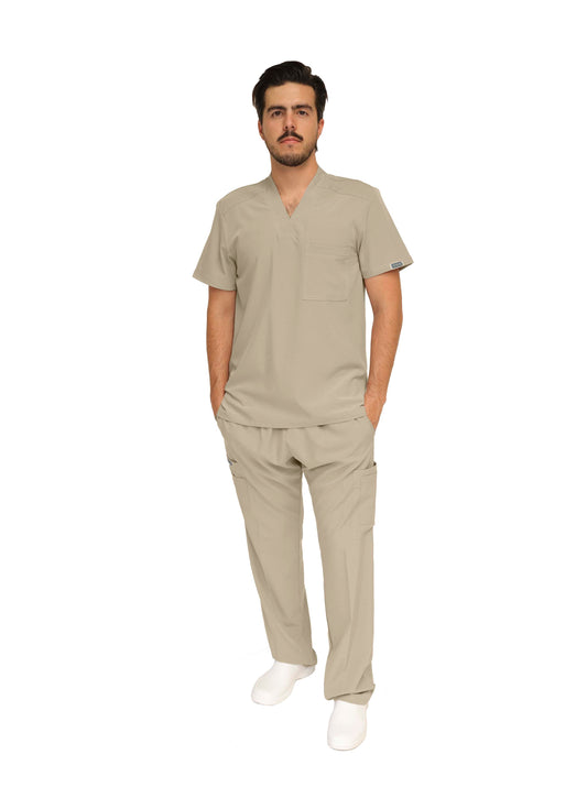 Conjunto SET EA-02 REPELENTE A FLUIDOS-Color KAKI-HASSAN Uniformes