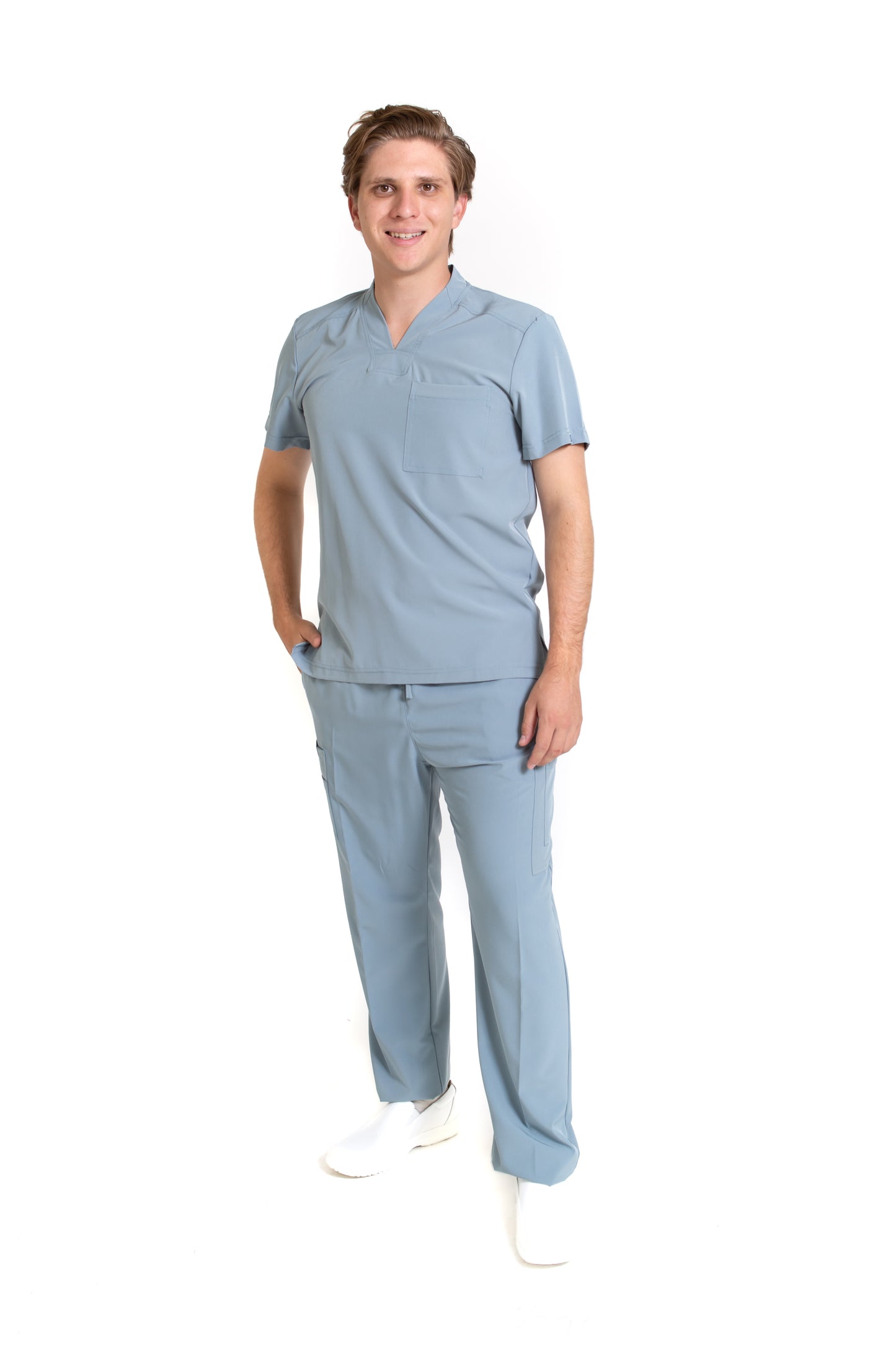 Conjunto SET Filipina y Pantalón EA-02 REPELENTE A FLUIDOS-Color MISTY HOMBRE-HASSAN Uniformes
