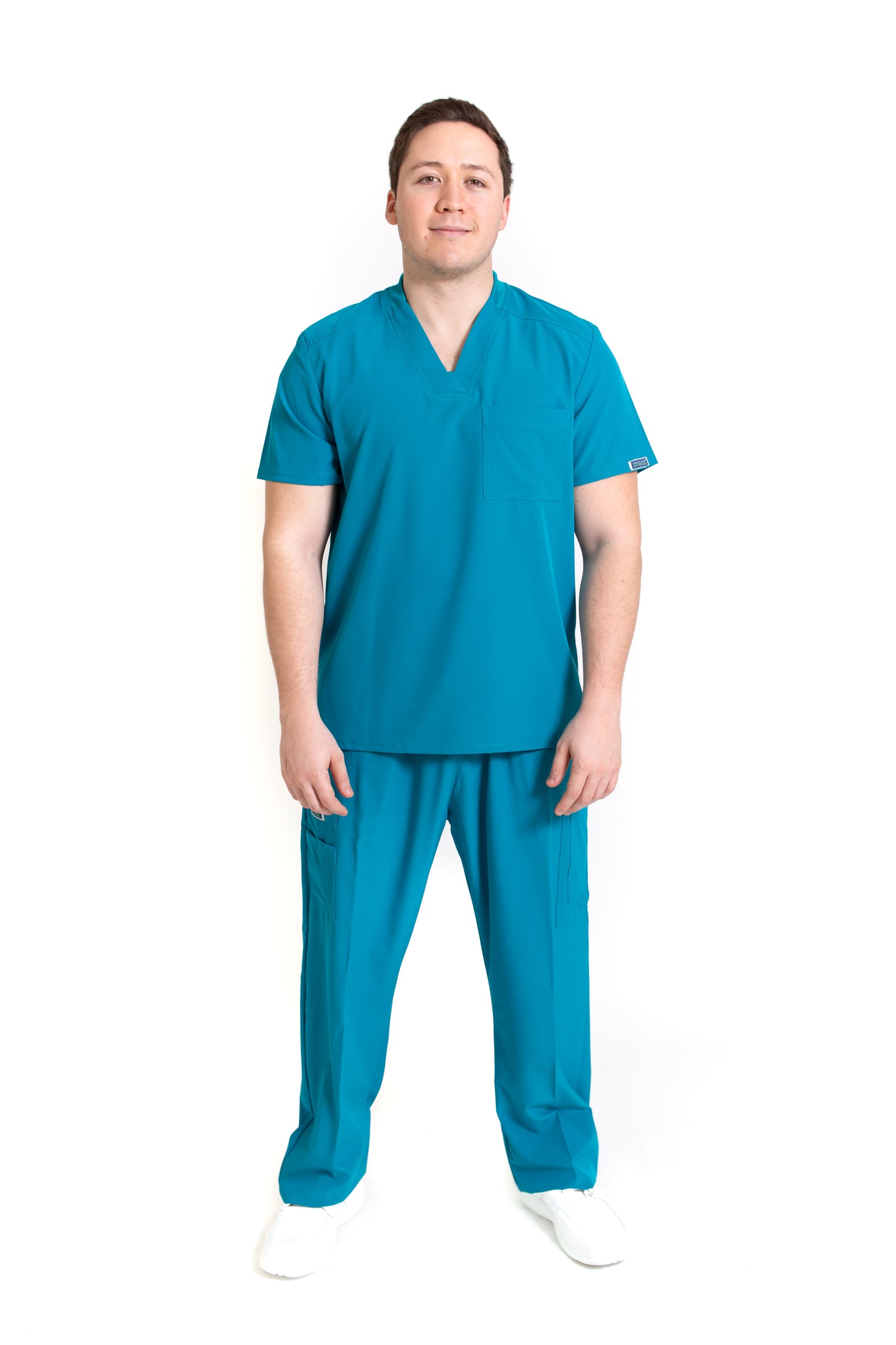 Conjunto SET Filipina y Pantalón EA-02 REPELENTE A FLUIDOS-Color VERDE HOMBRE-HASSAN Uniformes