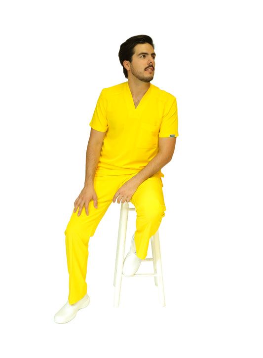 Conjunto SET EA-02 REPELENTE A FLUIDOS-Color YELLOW-HASSAN Uniformes