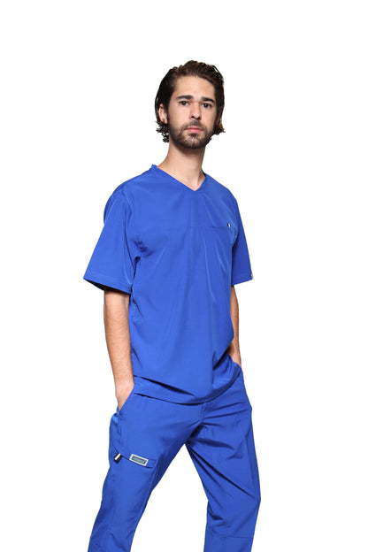 Conjunto SET Filipina y Pantalón JOGGER EA-04 REPELENTE A FLUIDOS-Color AZUL GALACTICO HOMBRE-HASSAN Uniformes