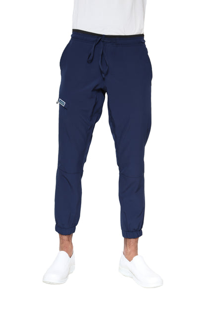 Conjunto SET Filipina y Pantalón JOGGER EA-02 REPELENTE A FLUIDOS-Color ESTAMPADO DINOSAURIOS con PANT JOGGER MARINO HOMBRE-HASSAN Uniformes