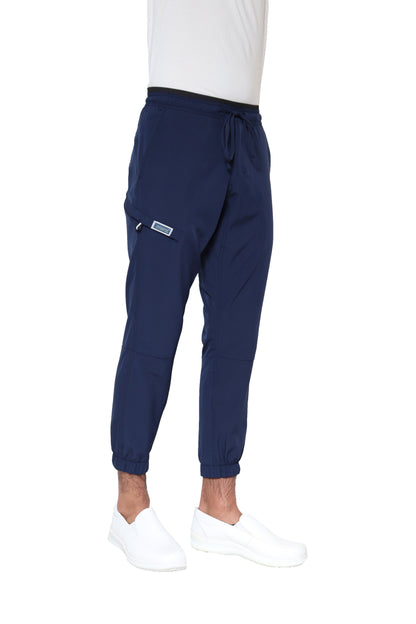Conjunto SET Filipina y Pantalón JOGGER EA-02 REPELENTE A FLUIDOS-Color ESTAMPADO DINOSAURIOS con PANT JOGGER MARINO HOMBRE-HASSAN Uniformes