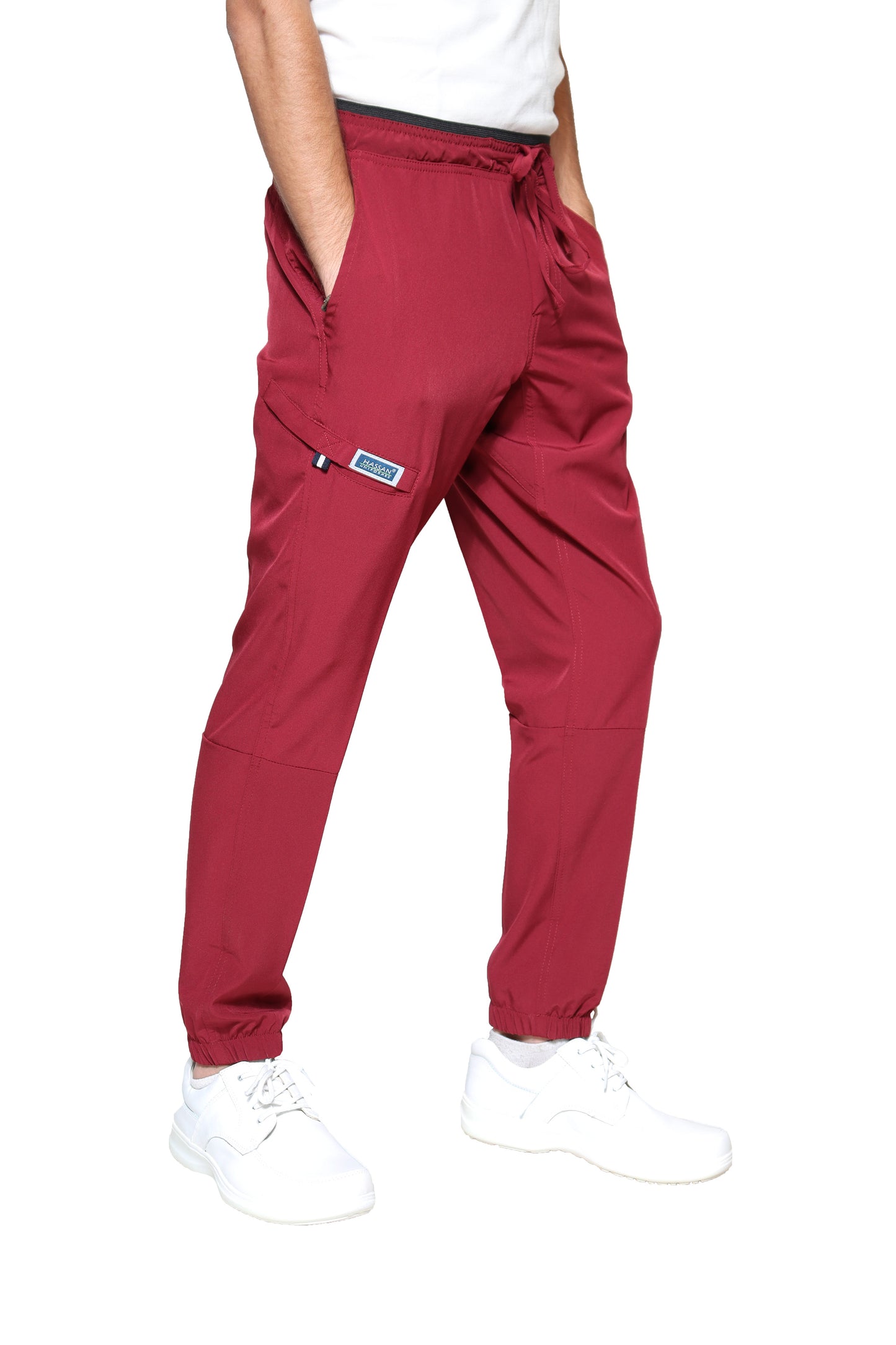 Conjunto SET Filipina y Pantalón JOGGER EA-04 REPELENTE A FLUIDOS-Color VINO HOMBRE-HASSAN Uniformes