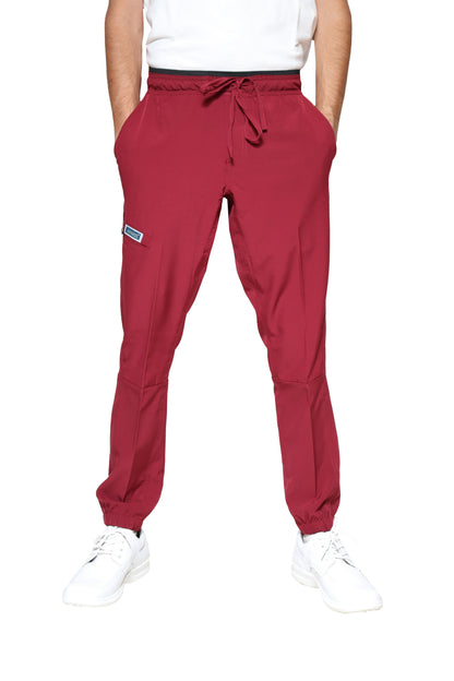 Conjunto SET Filipina MANGA LARGA y Pantalón JOGGER EA-03 REPELENTE A FLUIDOS-Color VINO HOMBRE-HASSAN Uniformes