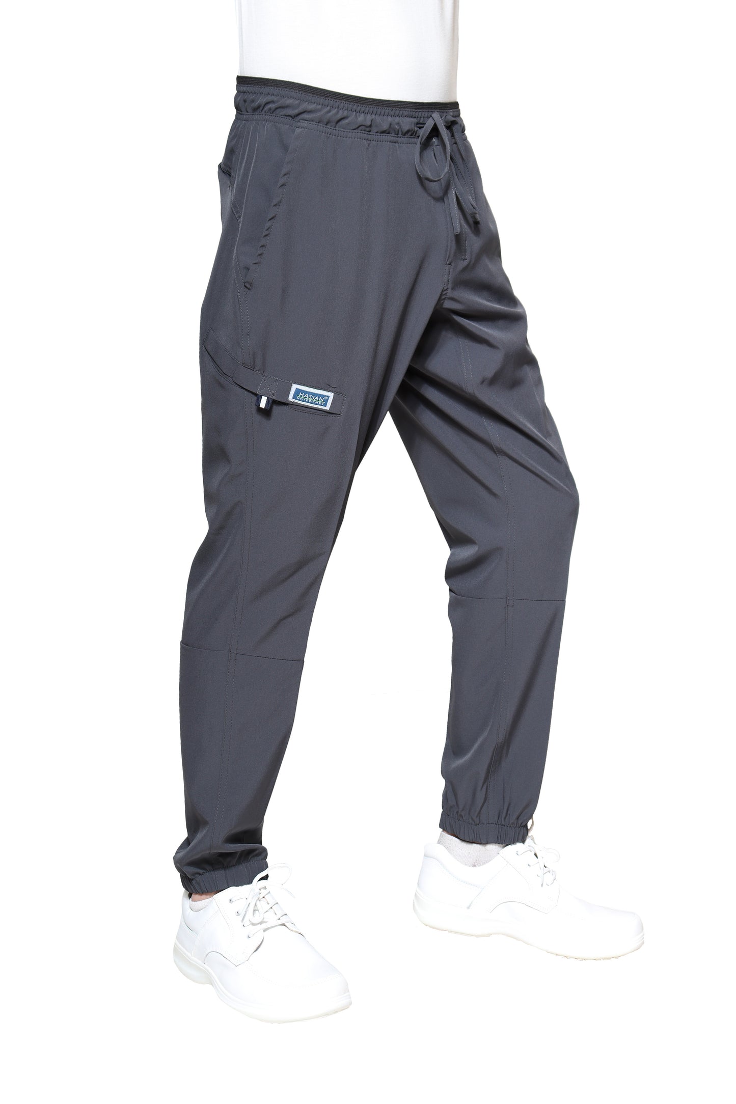 Conjunto SET Filipina MANGA LARGA y Pantalón JOGGER EA-03 REPELENTE A FLUIDOS-Color PEWTER HOMBRE-HASSAN Uniformes