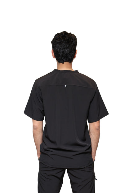 Conjunto SET Filipina y Pantalón JOGGER EA-04 REPELENTE A FLUIDOS-Color NEGRO HOMBRE-HASSAN Uniformes