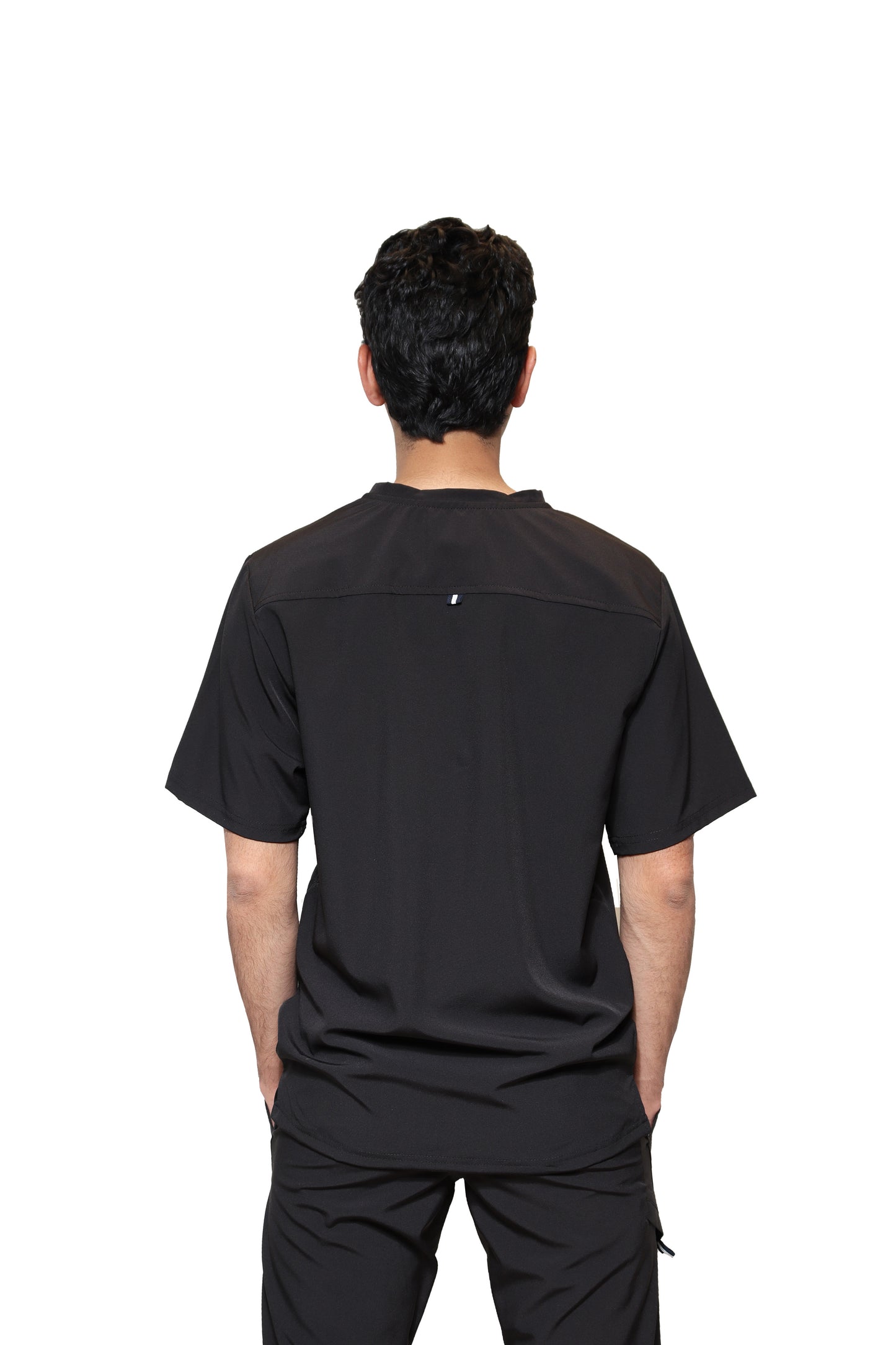 Conjunto SET Filipina y Pantalón EA-04 REPELENTE A FLUIDOS-Color NEGRO HOMBRE-HASSAN Uniformes