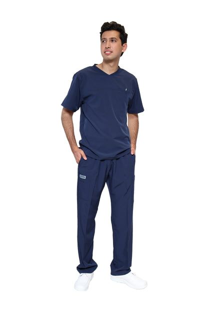 Conjunto SET Filipina y Pantalón EA-04 REPELENTE A FLUIDOS-Color MARINO HOMBRE-HASSAN Uniformes