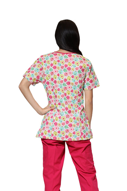 Conjunto SET Filipina y Pantalón ER-05 Titi -Color CATA/FIUSHA- Dama- Ana Isabel Uniformes
