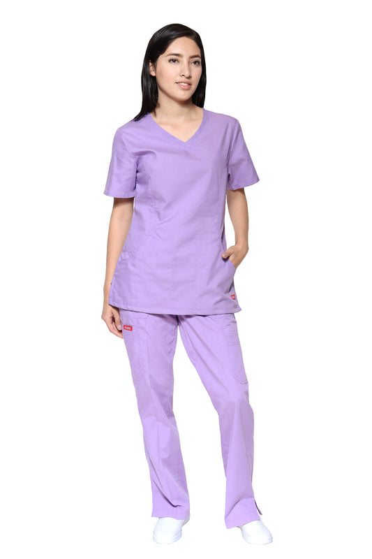 Conjunto SET Filipina y Pantalón ER-05 Titi -Color LILA- Dama- Ana Isabel Uniformes