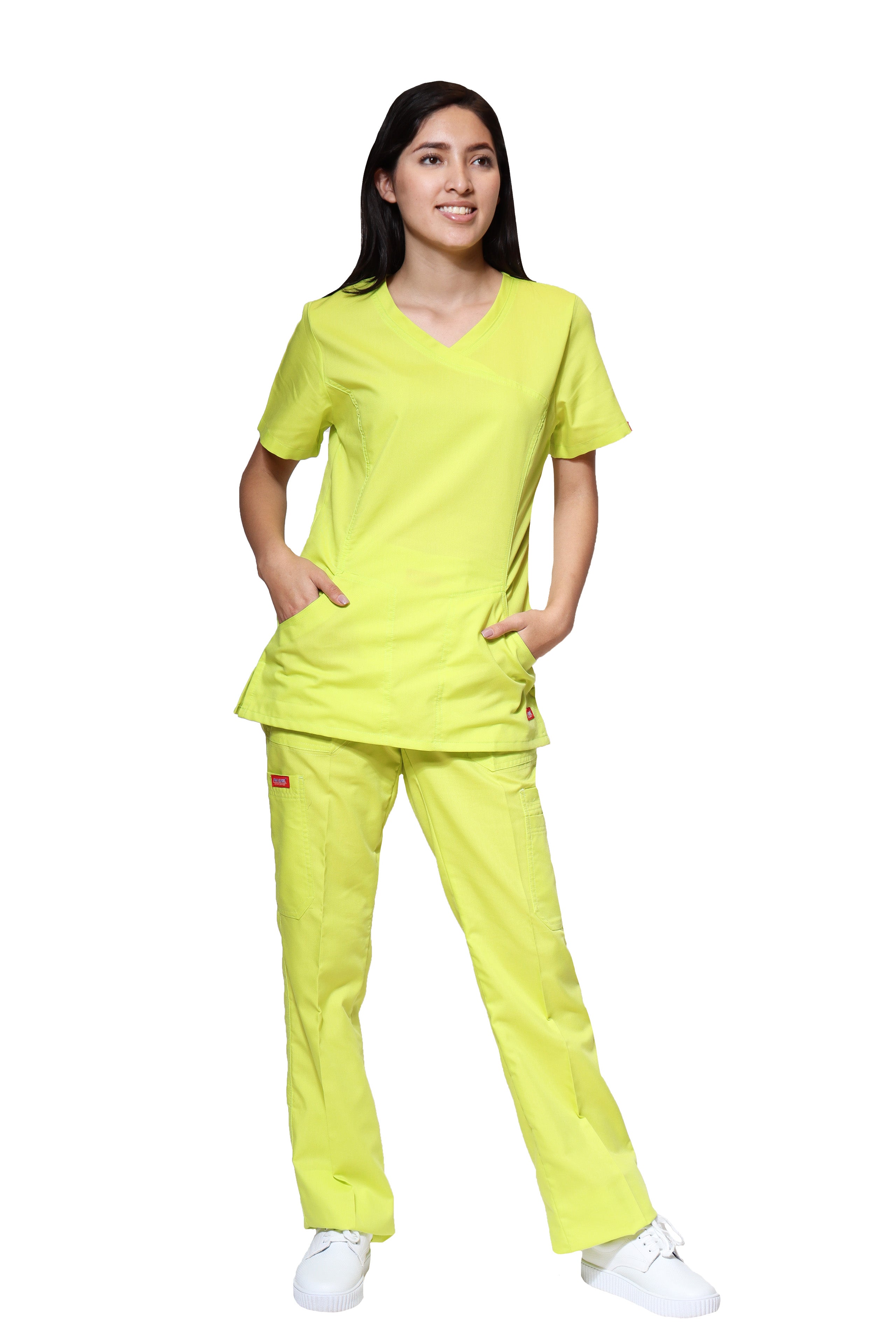 Conjunto SET Filipina y Pantalón ER-05 Titi -Color LIMA- Dama- Ana Isabel Uniformes