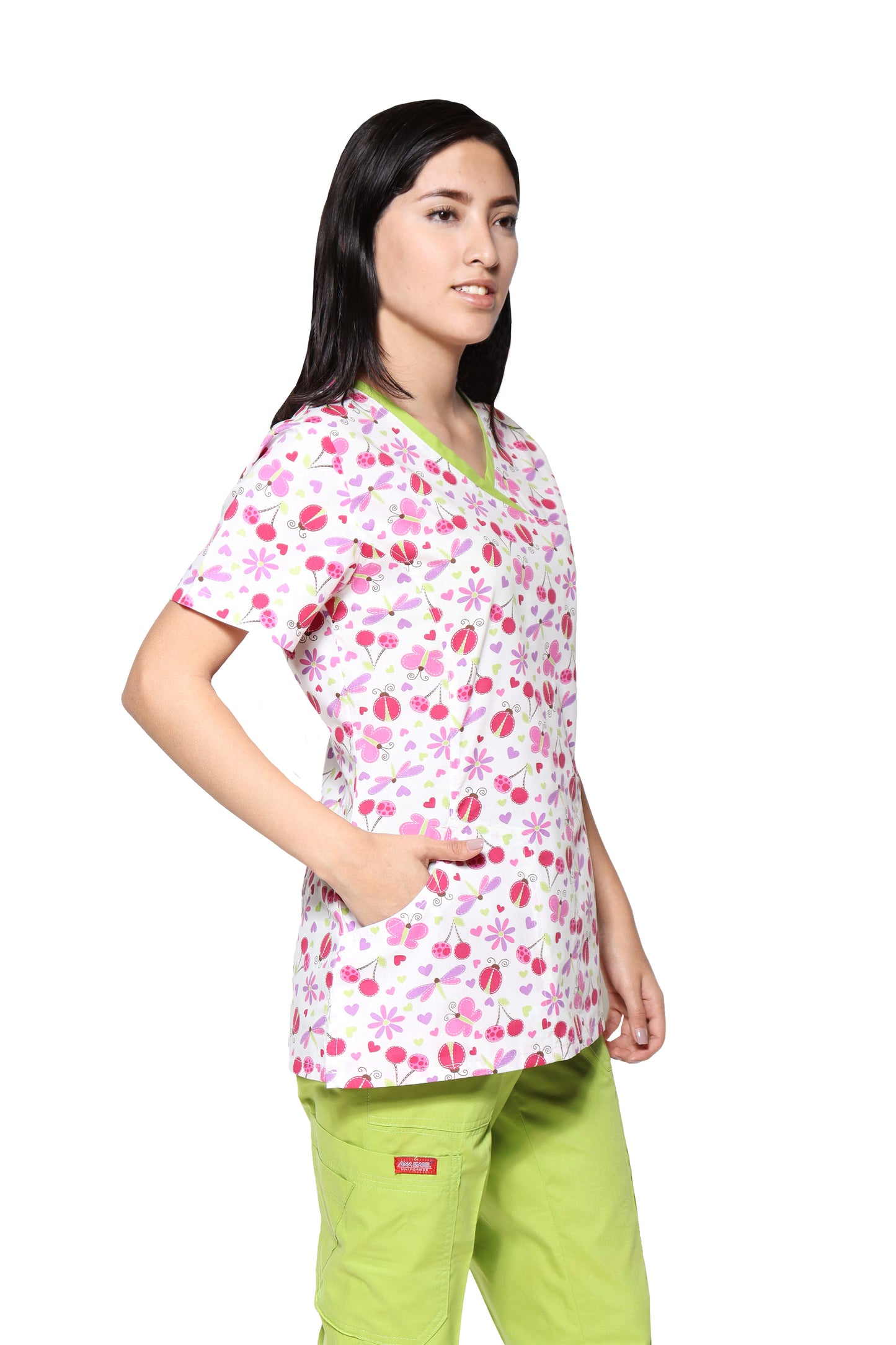 Conjunto SET Filipina y Pantalón ER-05 Titi -Color LINDA/MANZANA- Dama- Ana Isabel Uniformes
