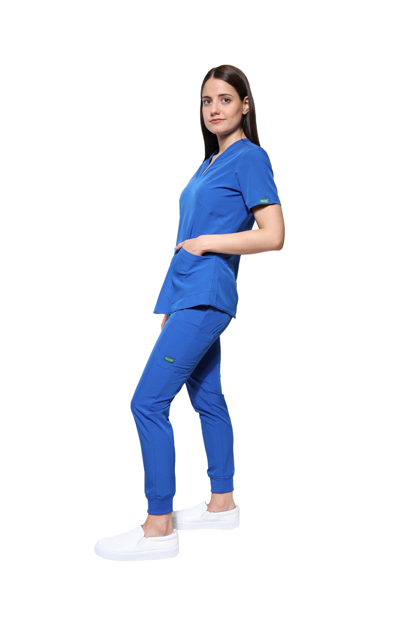Conjunto SET Filipina y Pantalón JOGGER EV-02 Muñin REPELENTE A FLUIDOS-Color REY Dama-Ana Isabel Uniformes